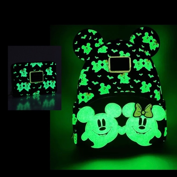 Loungefly Handbags - Loungefly Disney Mickey & Minnie Ghostly Glow in the Dark Mini Backpack …